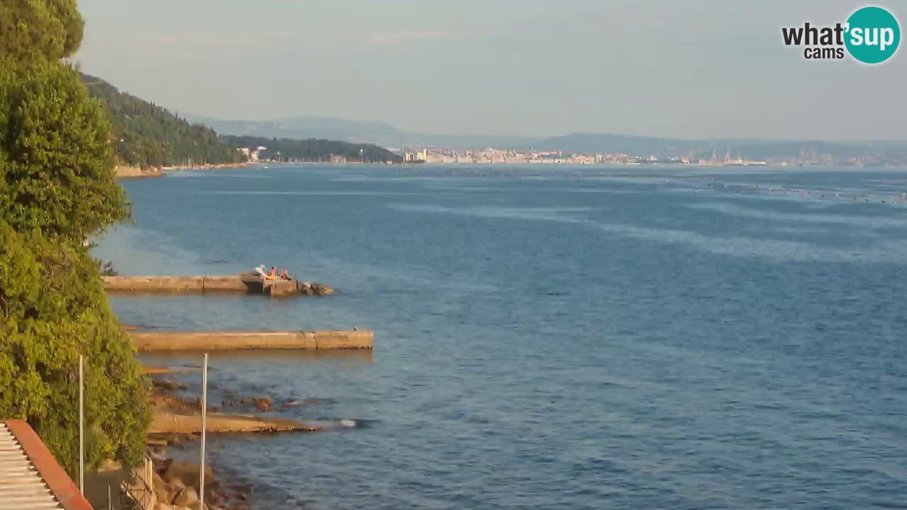 Webcam BellaRiva restaurant | Trieste coast – view to Miramare castle