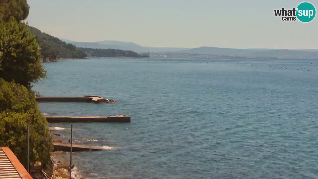 Webcam du restaurant BellaRiva | Côte de Trieste – vue sur le château de Miramare