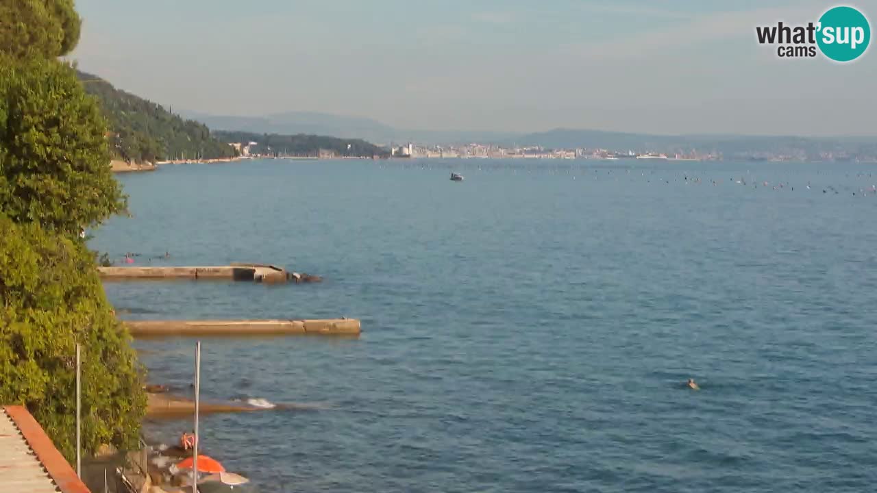 Webcam BellaRiva restaurant | Trieste coast – view to Miramare castle