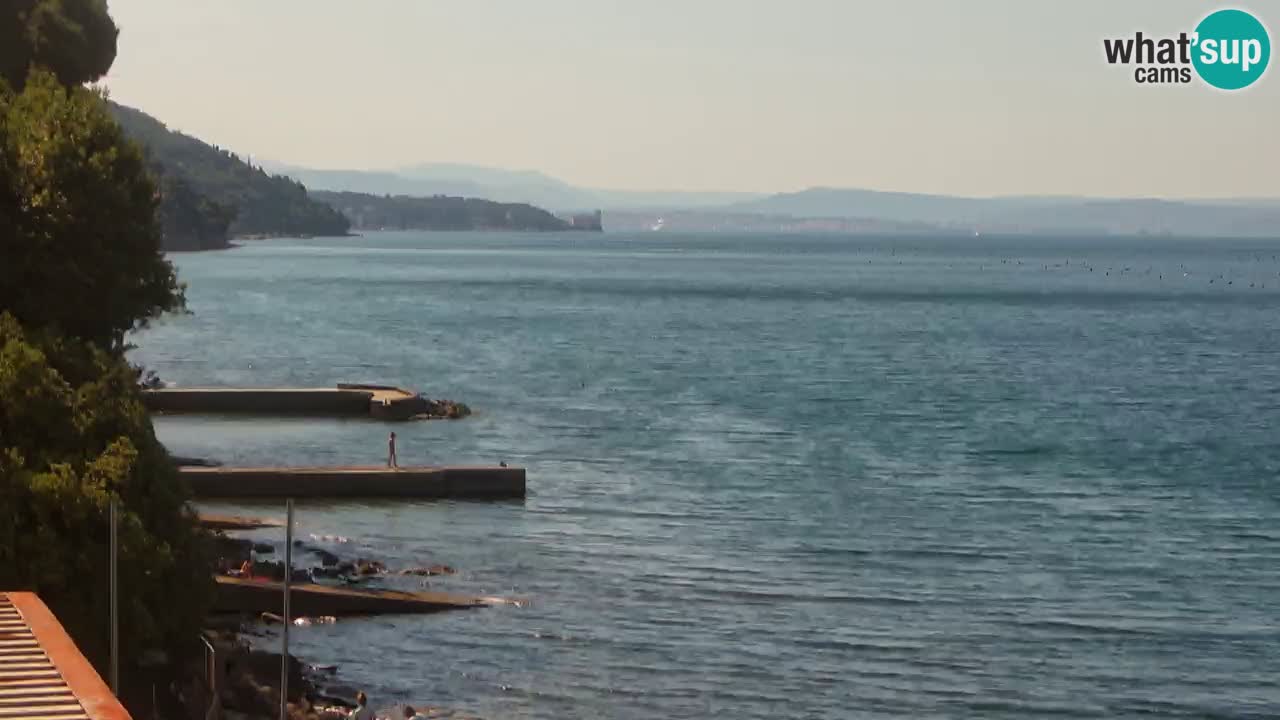Webcam BellaRiva restaurant | Trieste coast – view to Miramare castle