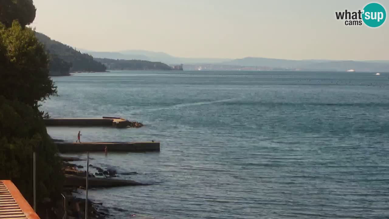 Webcam du restaurant BellaRiva | Côte de Trieste – vue sur le château de Miramare