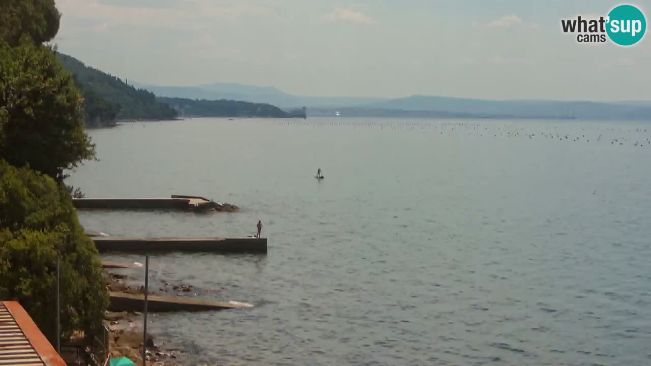 Webcam BellaRiva restaurant | Trieste coast – view to Miramare castle