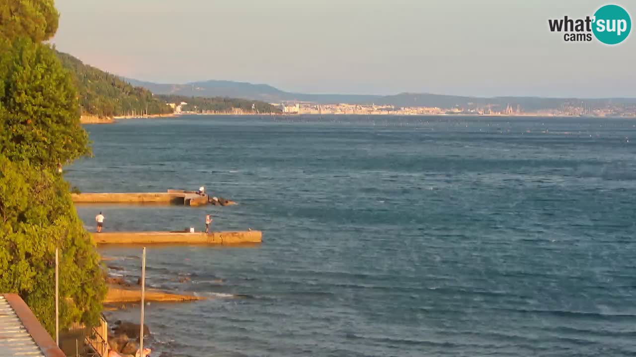 Webcam du restaurant BellaRiva | Côte de Trieste – vue sur le château de Miramare