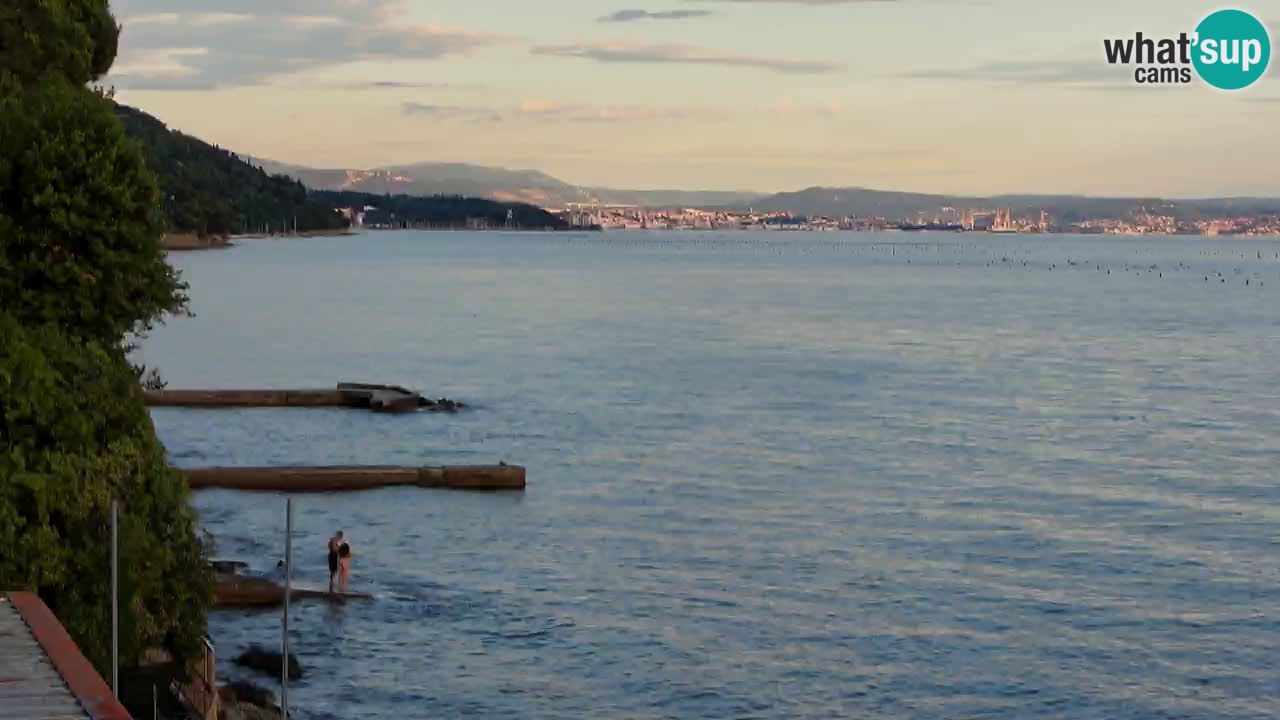 Webcam Restaurant BellaRiva | Küste von Triest – Blick auf das Schloss Miramare