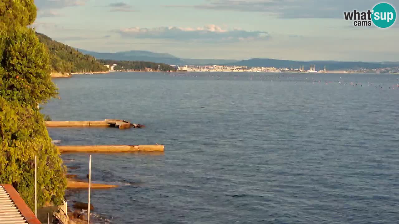Webcam del restaurante BellaRiva | Costa de Trieste – vista hacia el castillo de Miramare