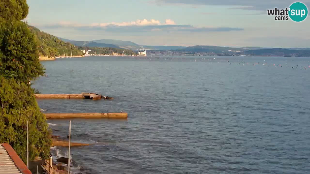 Webcam del restaurante BellaRiva | Costa de Trieste – vista hacia el castillo de Miramare