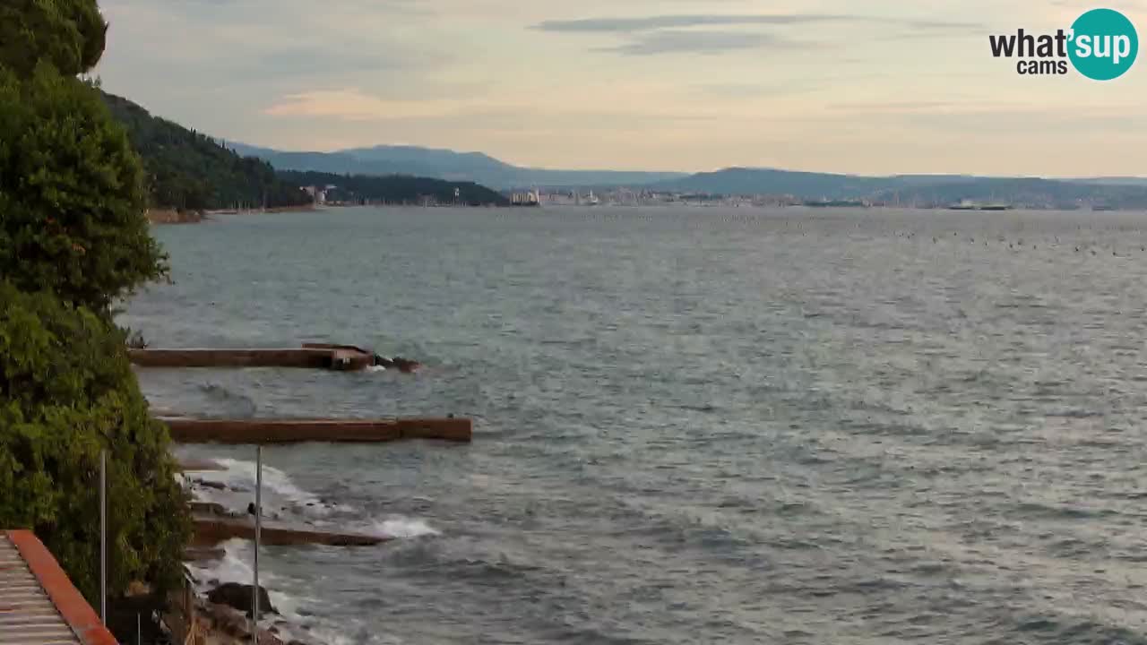 Webcam Restaurant BellaRiva | Küste von Triest – Blick auf das Schloss Miramare