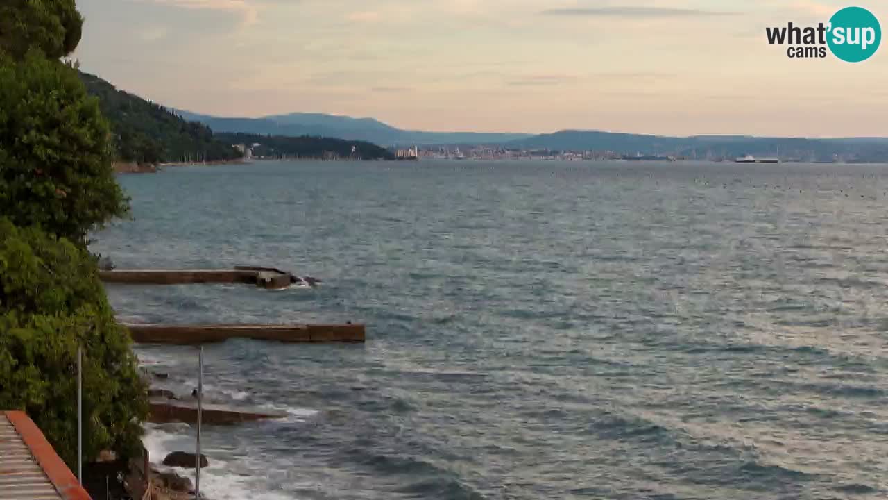 Webcam Restaurant BellaRiva | Küste von Triest – Blick auf das Schloss Miramare