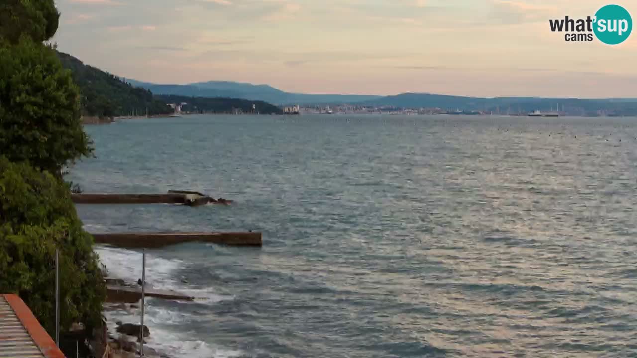 Webcam Restaurant BellaRiva | Küste von Triest – Blick auf das Schloss Miramare