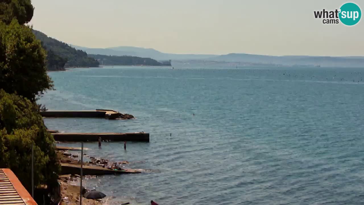 Webcam du restaurant BellaRiva | Côte de Trieste – vue sur le château de Miramare