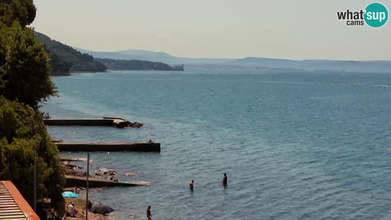 Webcam du restaurant BellaRiva | Côte de Trieste – vue sur le château de Miramare