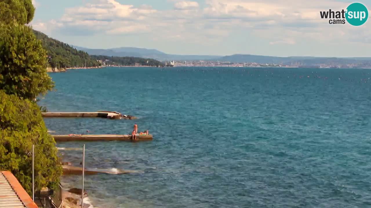 Webcam BellaRiva restaurant | Trieste coast – view to Miramare castle