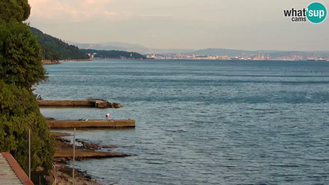 Webcam Restaurant BellaRiva | Küste von Triest – Blick auf das Schloss Miramare