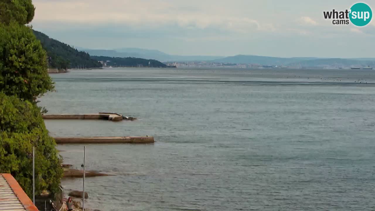 Webcam du restaurant BellaRiva | Côte de Trieste – vue sur le château de Miramare