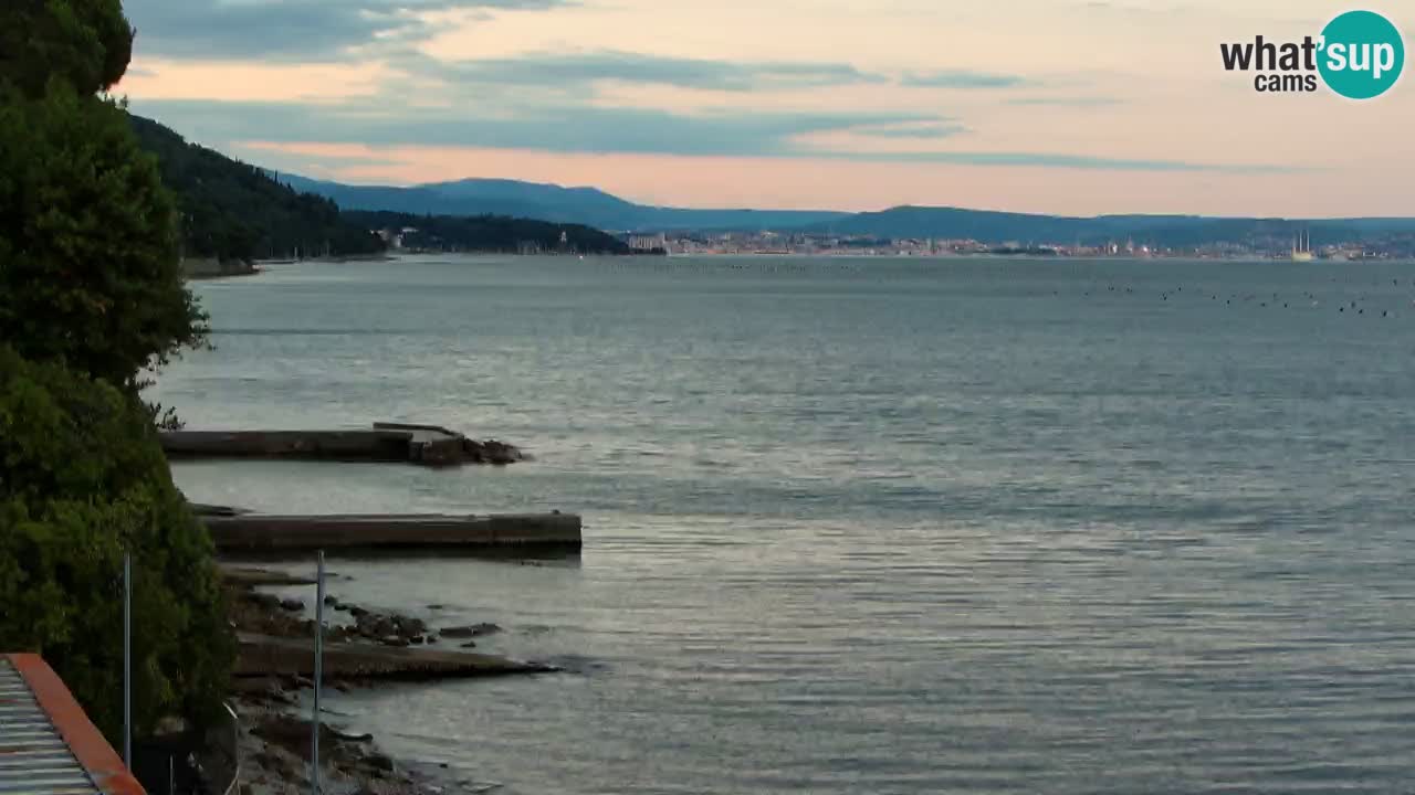 Webcam Restaurant BellaRiva | Küste von Triest – Blick auf das Schloss Miramare