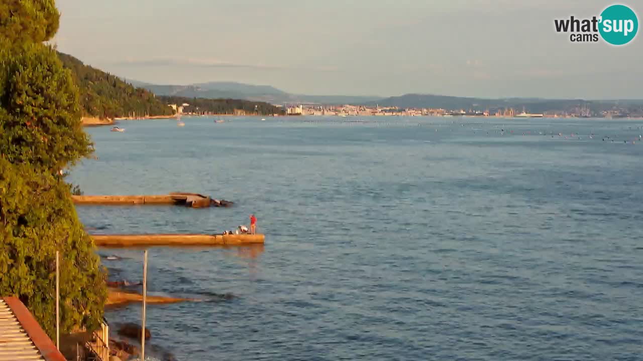 Webcam BellaRiva restaurant | Trieste coast – view to Miramare castle