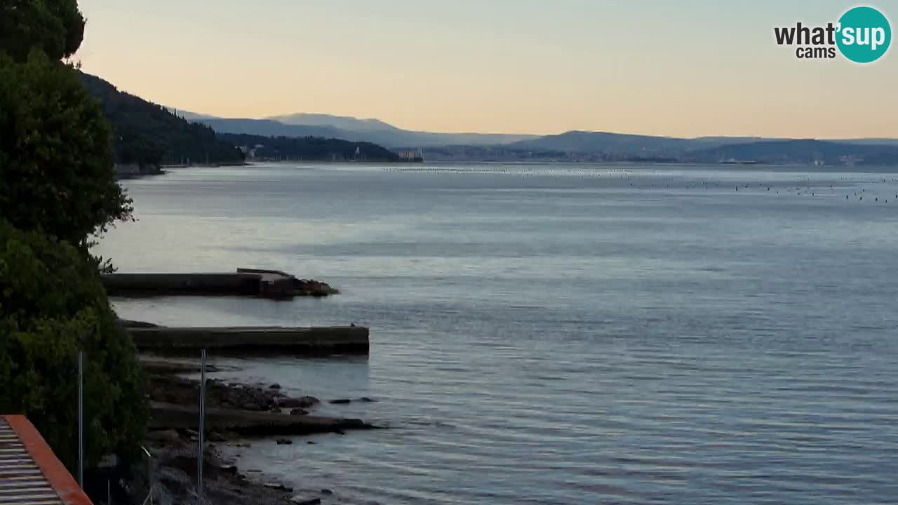 Webcam del restaurante BellaRiva | Costa de Trieste – vista hacia el castillo de Miramare