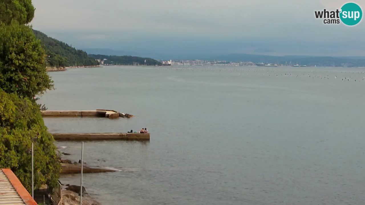 Webcam BellaRiva restaurant | Trieste coast – view to Miramare castle