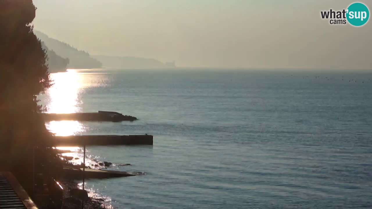 Webcam du restaurant BellaRiva | Côte de Trieste – vue sur le château de Miramare