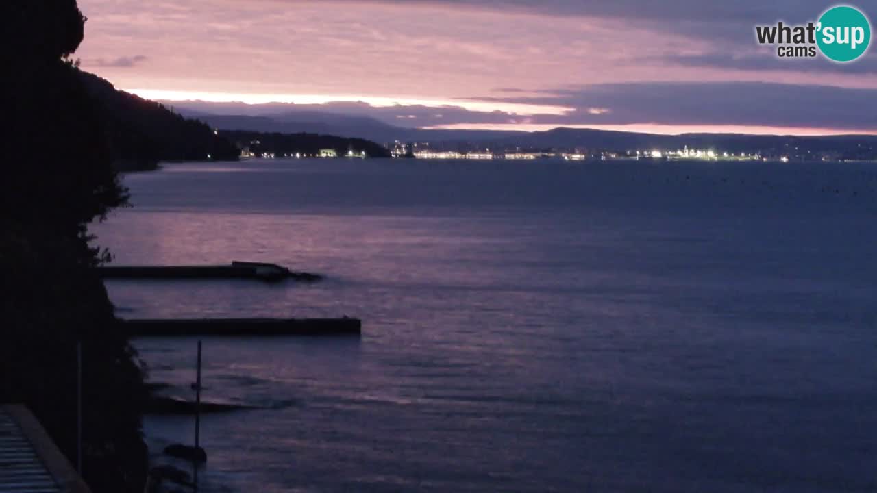 Webcam del restaurante BellaRiva | Costa de Trieste – vista hacia el castillo de Miramare