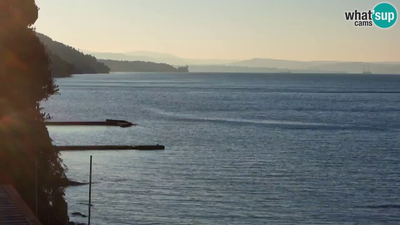 Webcam BellaRiva restaurant | Trieste coast – view to Miramare castle