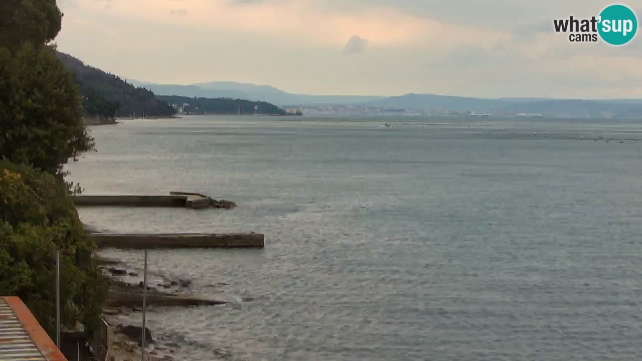 Webcam del restaurante BellaRiva | Costa de Trieste – vista hacia el castillo de Miramare