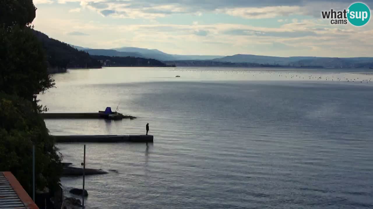 Webcam du restaurant BellaRiva | Côte de Trieste – vue sur le château de Miramare