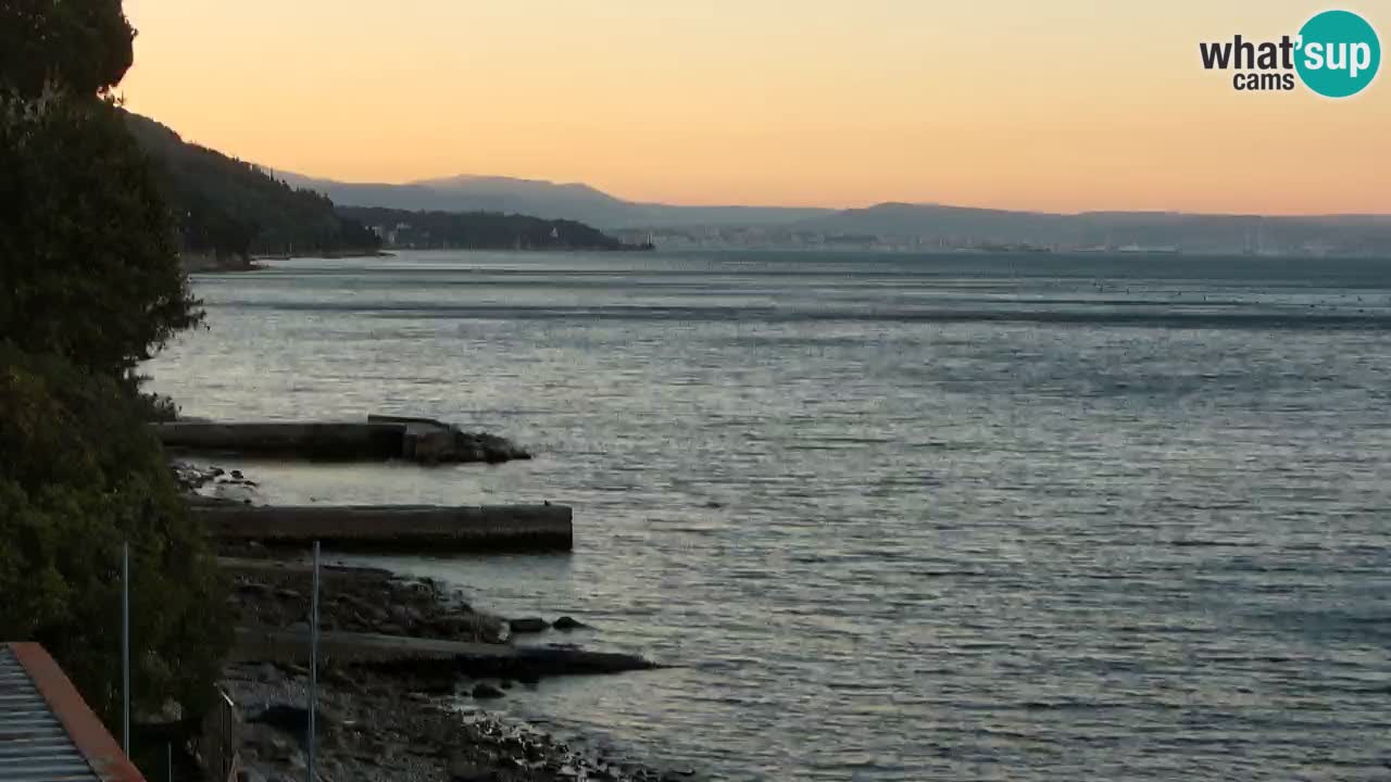 Webcam del restaurante BellaRiva | Costa de Trieste – vista hacia el castillo de Miramare