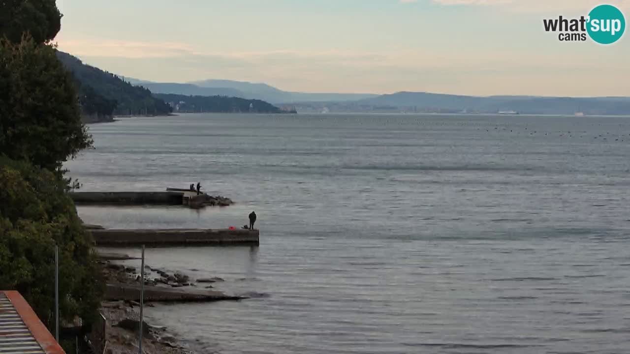 Webcam BellaRiva restaurant | Trieste coast – view to Miramare castle