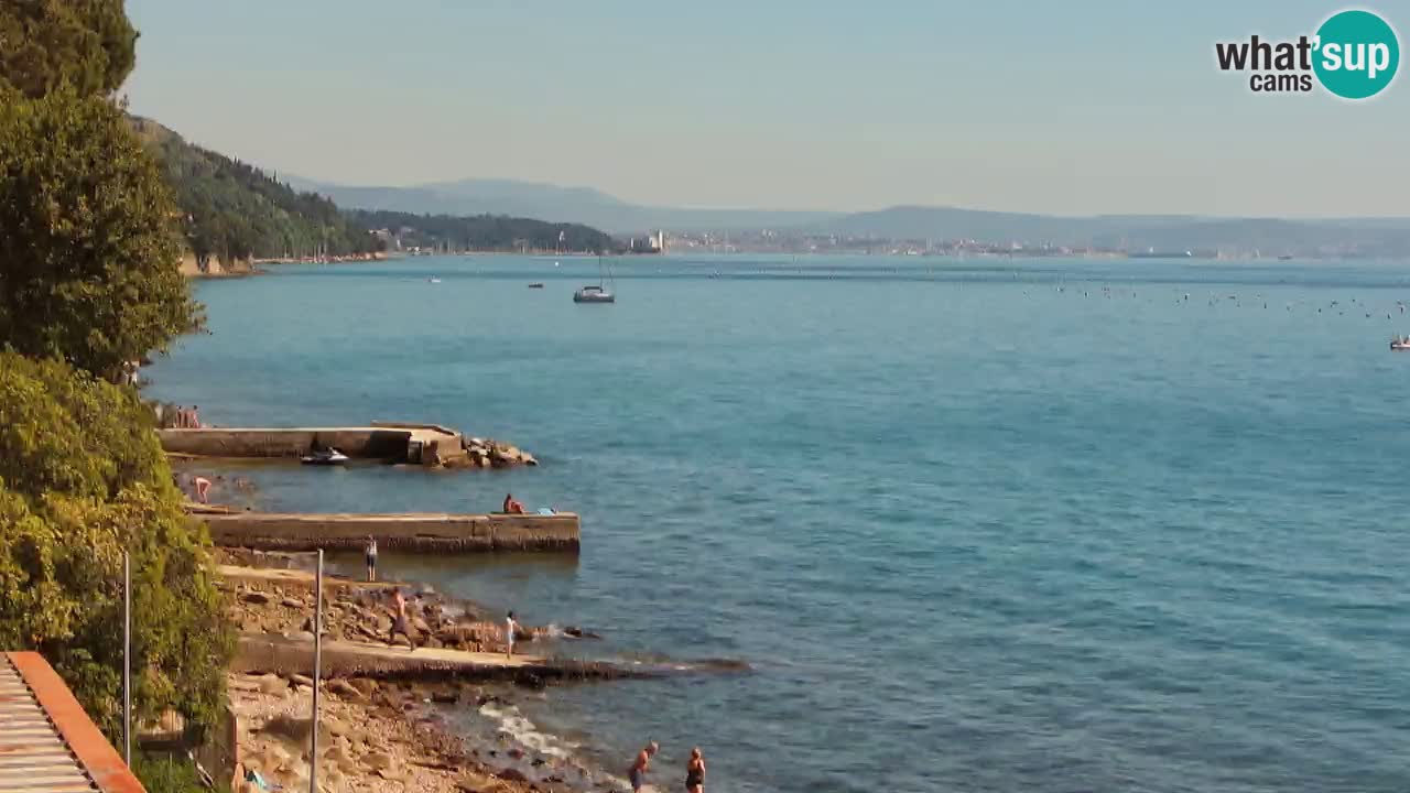 Webcam BellaRiva restaurant | Trieste coast – view to Miramare castle