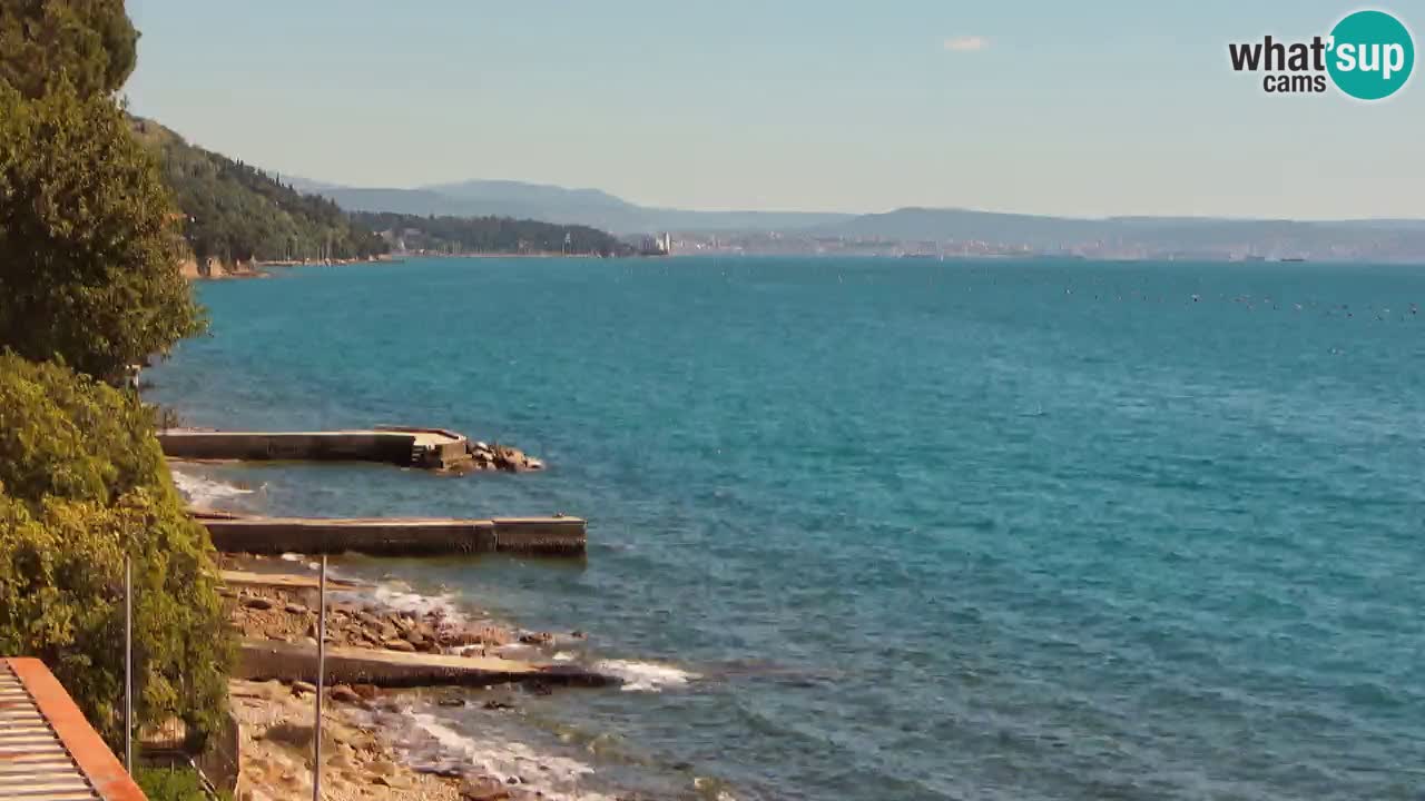 Webcam BellaRiva restaurant | Trieste coast – view to Miramare castle