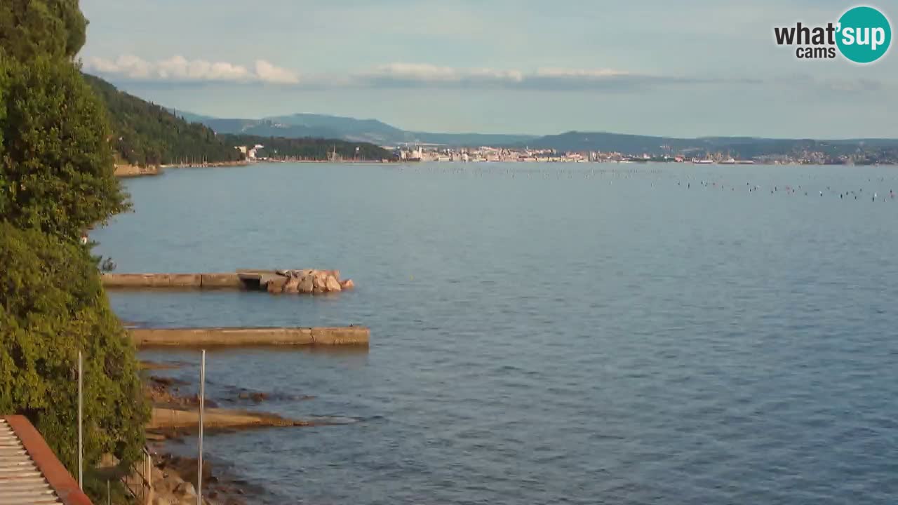 Webcam du restaurant BellaRiva | Côte de Trieste – vue sur le château de Miramare