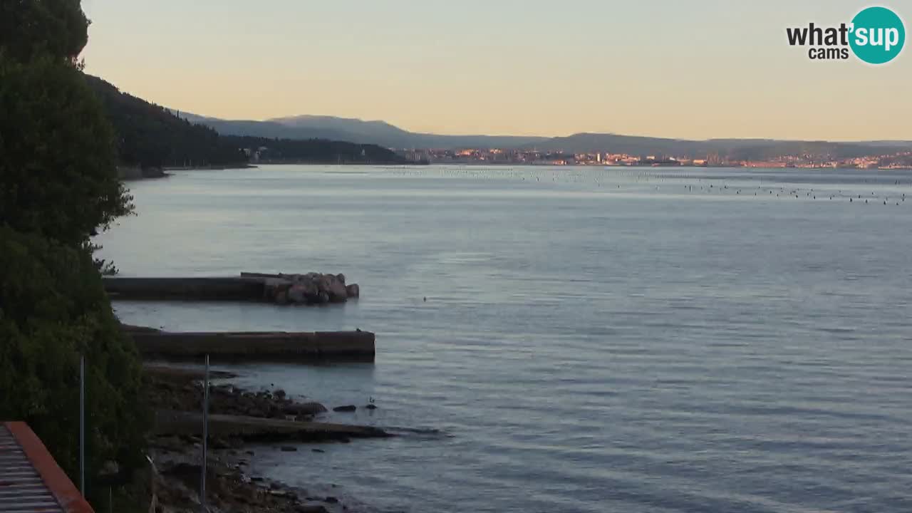 Webcam del restaurante BellaRiva | Costa de Trieste – vista hacia el castillo de Miramare