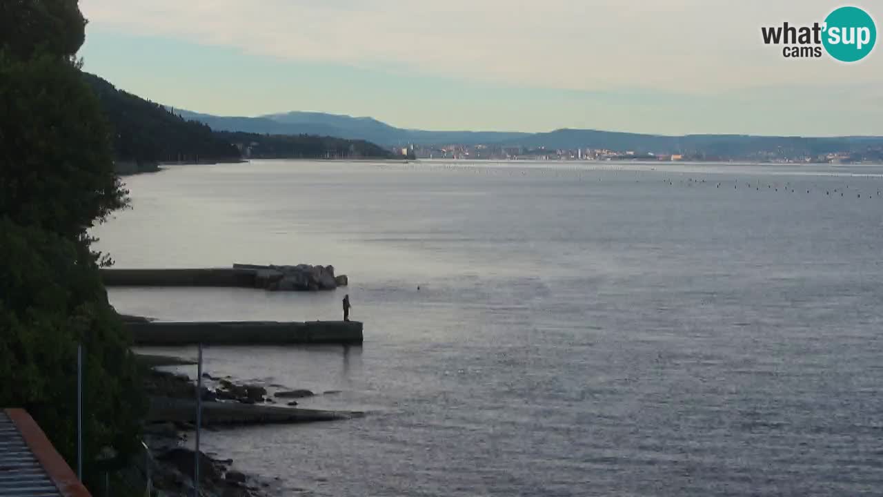 Webcam Restaurant BellaRiva | Küste von Triest – Blick auf das Schloss Miramare