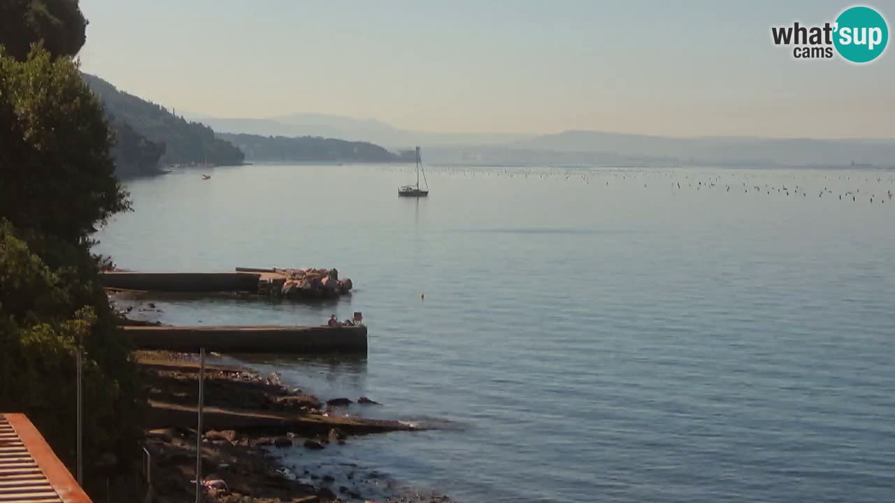 Webcam Restaurant BellaRiva | Küste von Triest – Blick auf das Schloss Miramare