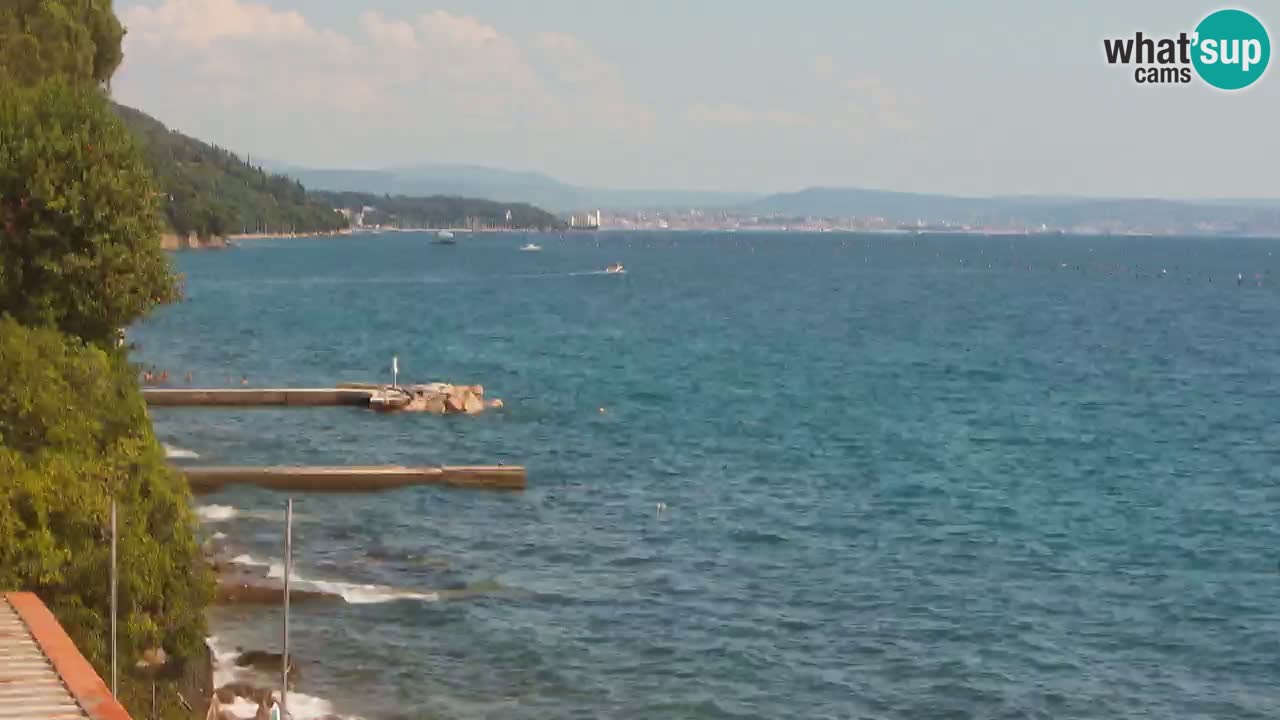 Webcam BellaRiva restaurant | Trieste coast – view to Miramare castle