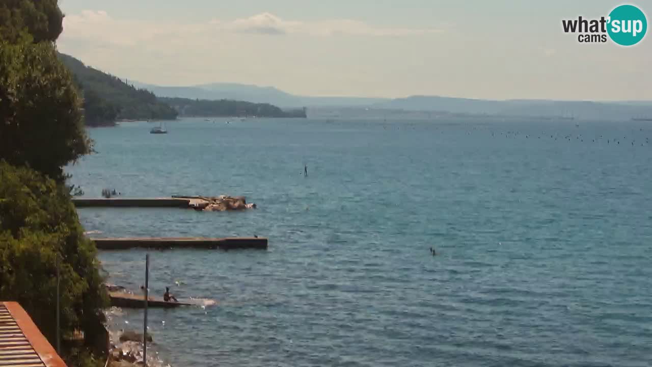Webcam du restaurant BellaRiva | Côte de Trieste – vue sur le château de Miramare