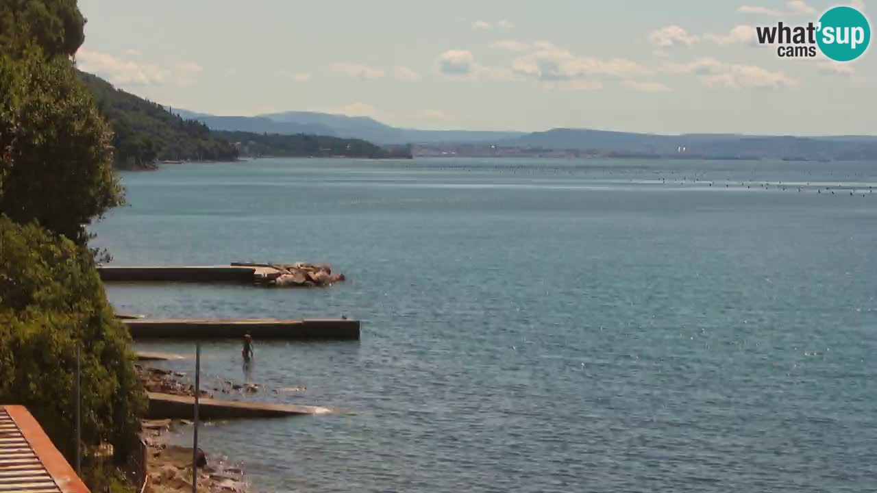 Webcam Restaurant BellaRiva | Küste von Triest – Blick auf das Schloss Miramare