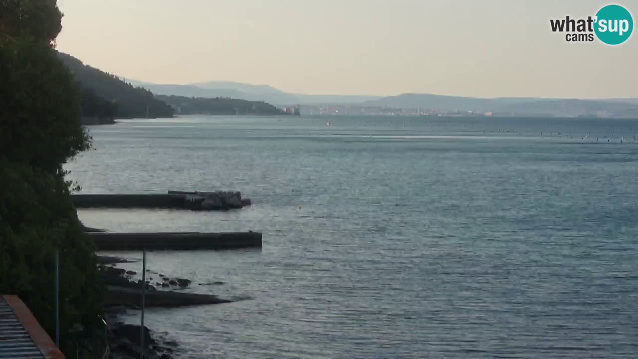 Webcam Restaurant BellaRiva | Küste von Triest – Blick auf das Schloss Miramare