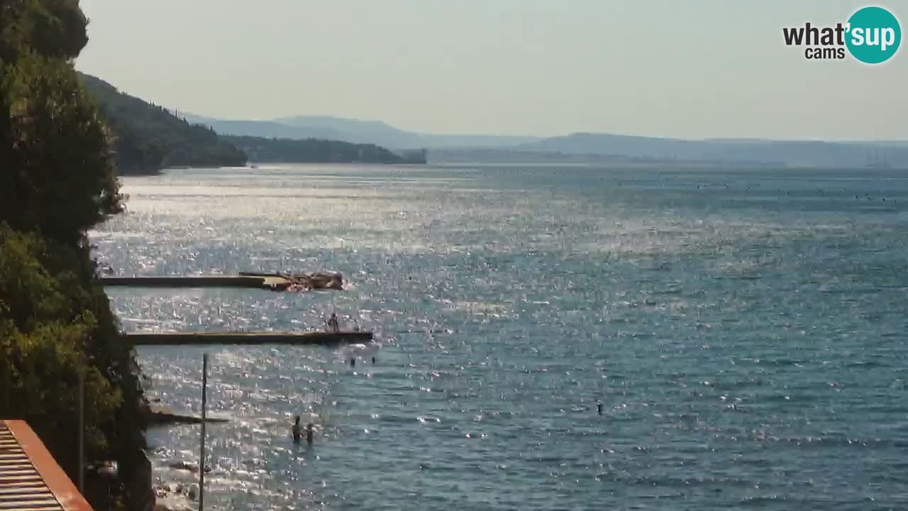 Webcam Restaurant BellaRiva | Küste von Triest – Blick auf das Schloss Miramare