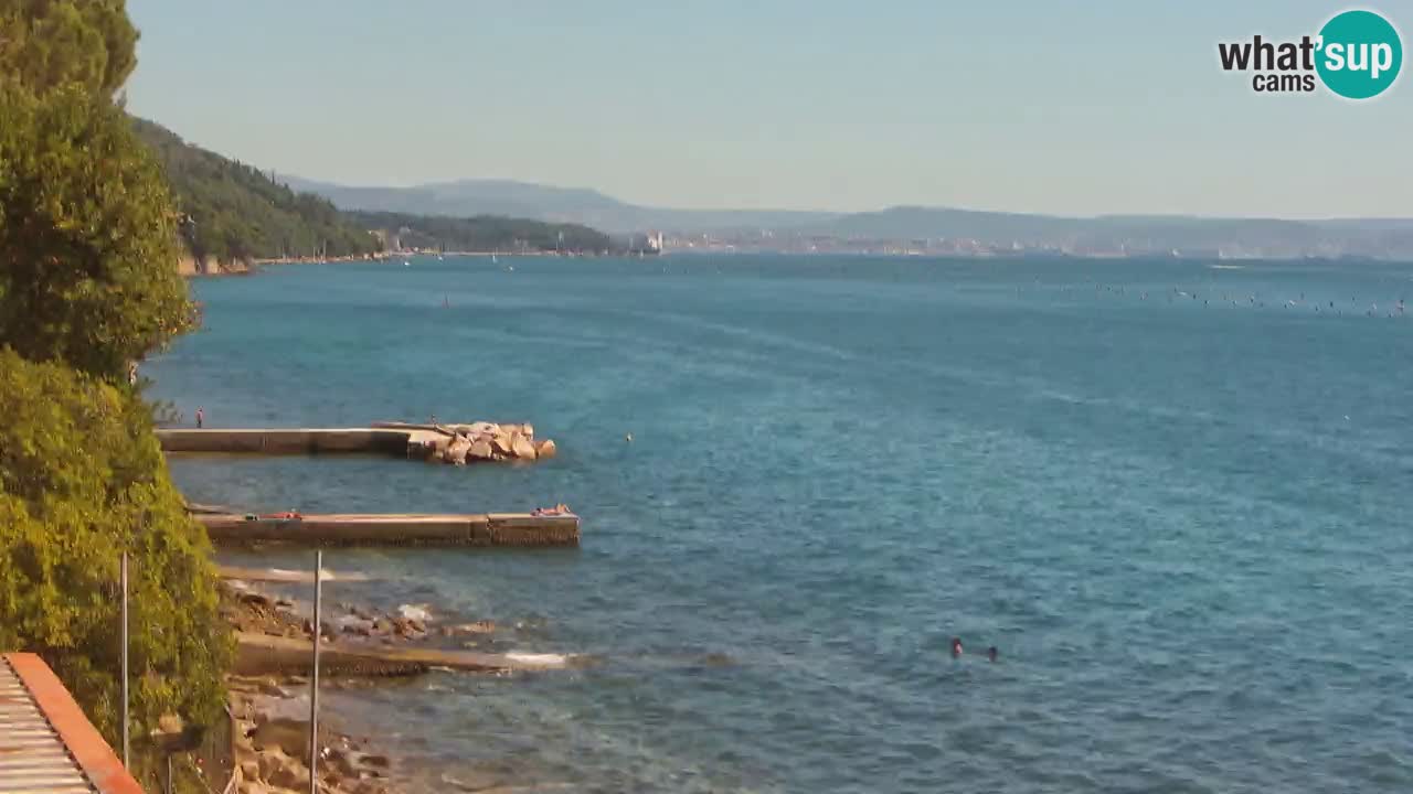 Webcam del restaurante BellaRiva | Costa de Trieste – vista hacia el castillo de Miramare