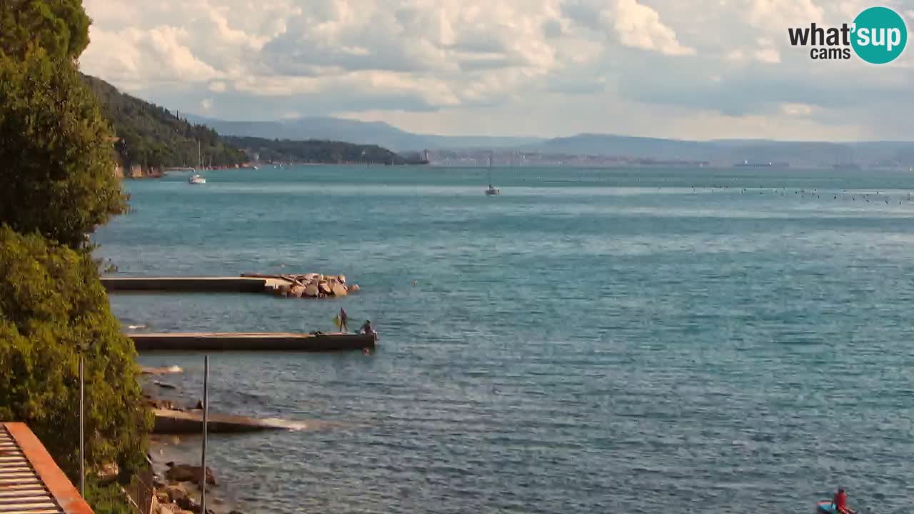 Webcam BellaRiva restaurant | Trieste coast – view to Miramare castle