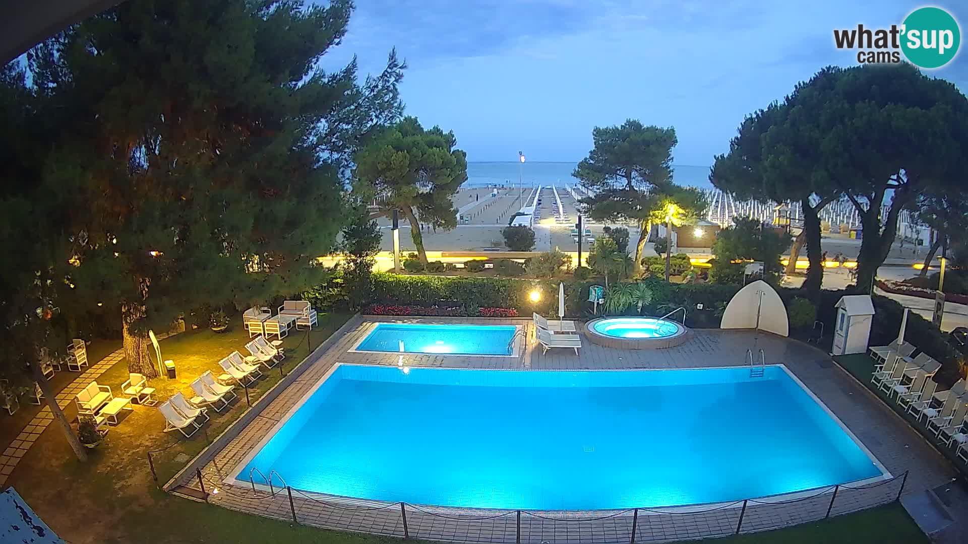 Spletna kamera Lignano Hotel Atlantic – Plaža Lignano Sabbiadoro