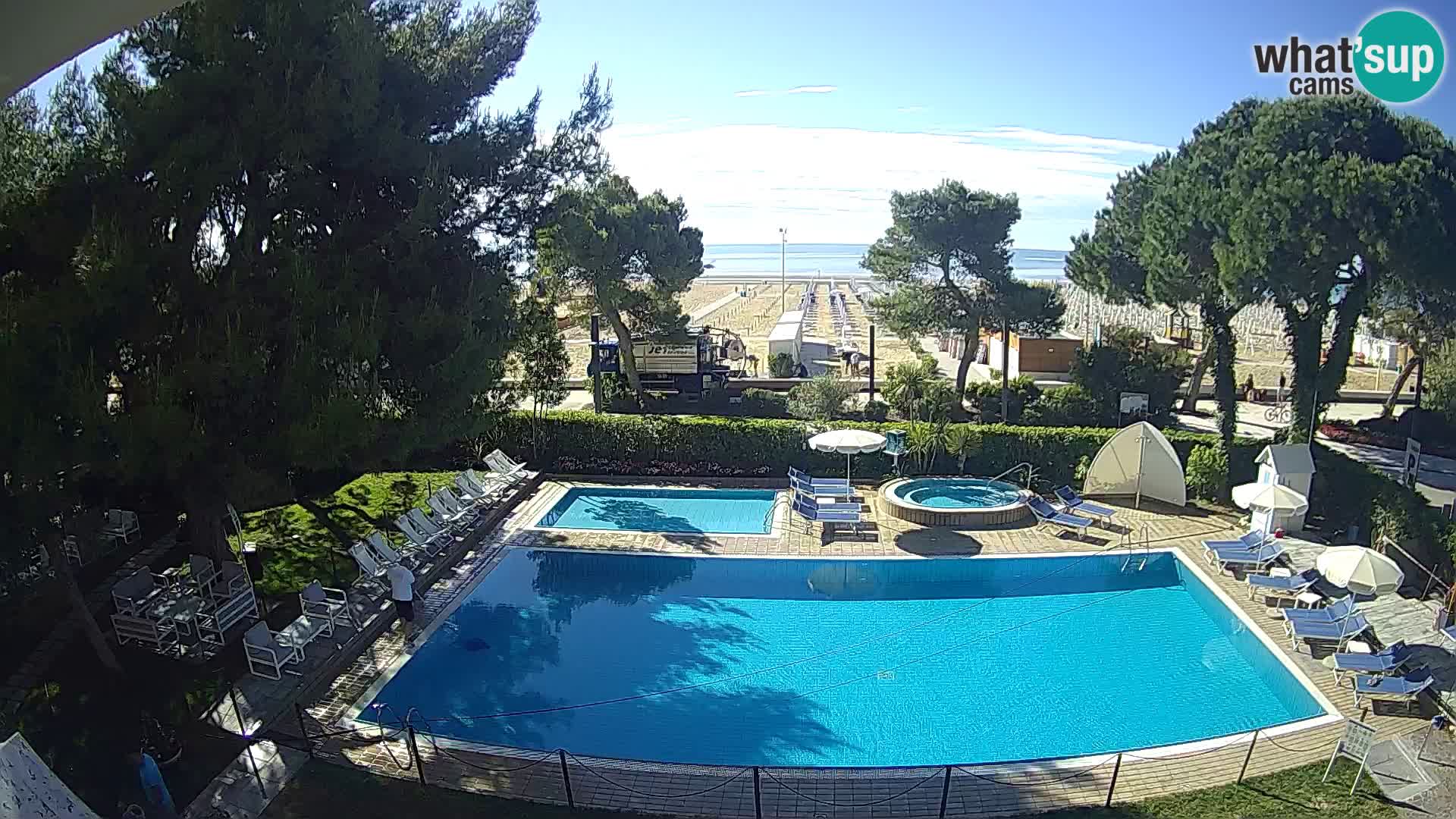 Spletna kamera Lignano Hotel Atlantic – Plaža Lignano Sabbiadoro