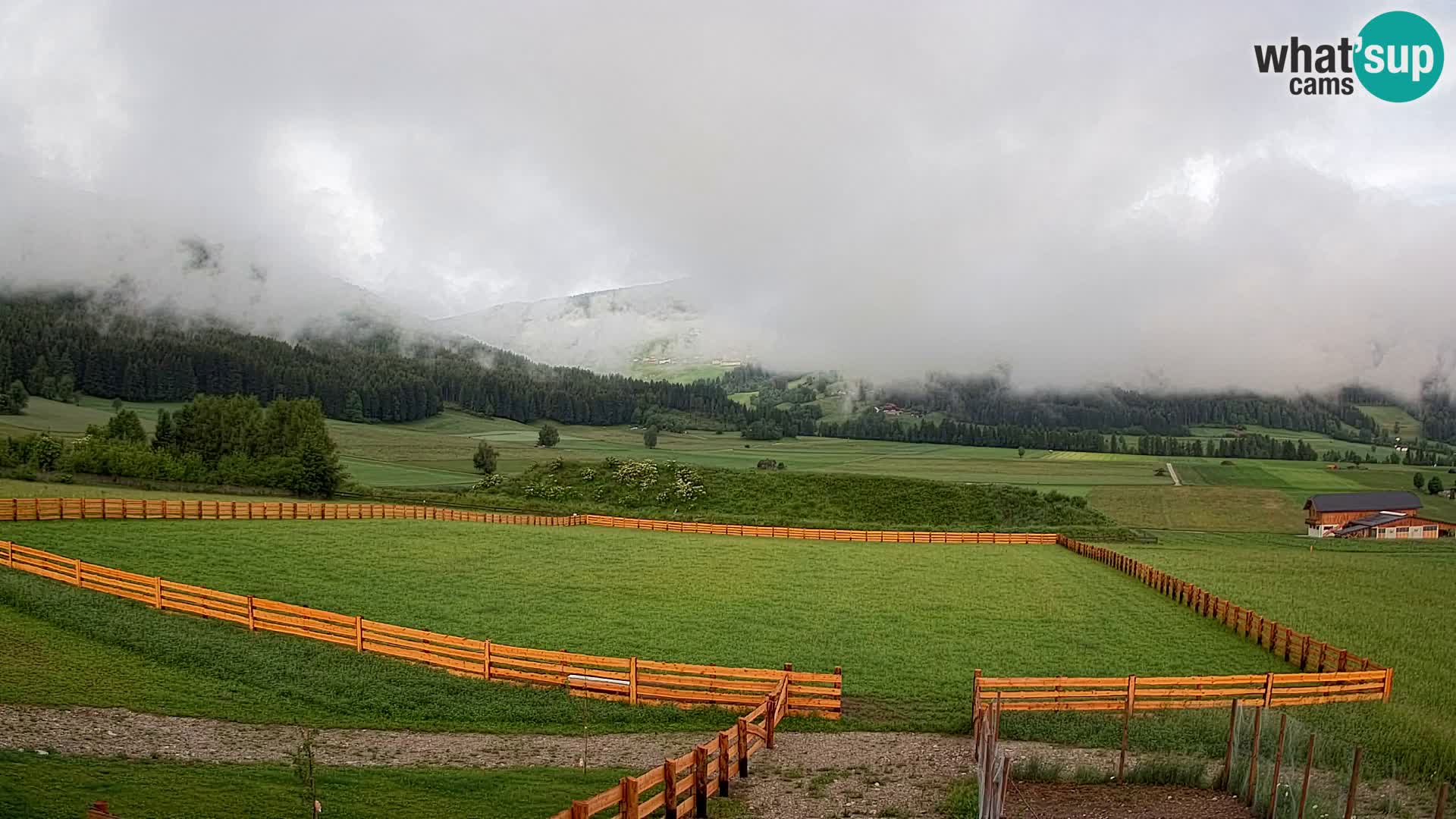 Webkamera Olang | Blick auf den Kronplatz von den Sottla Apartments