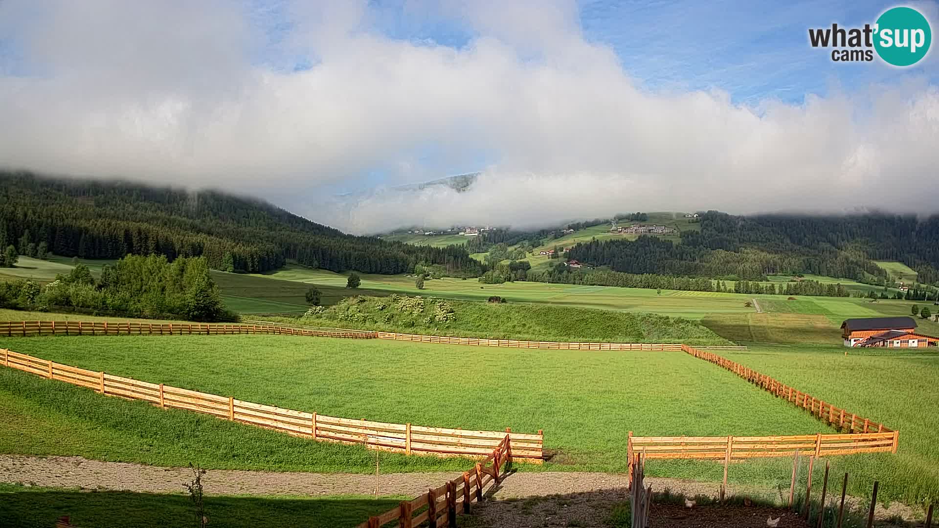 Webkamera Olang | Blick auf den Kronplatz von den Sottla Apartments