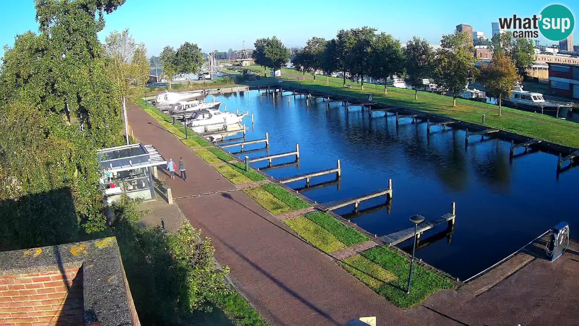 Joure harbour webcam – windmill view