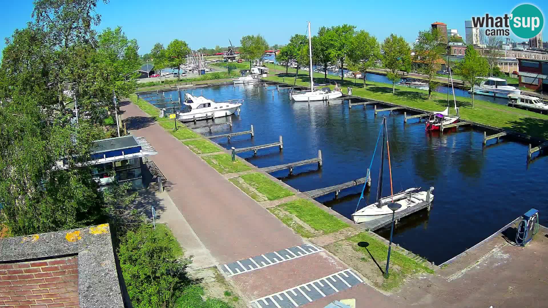 Le port de Joure webcam – vue du moulin à vent
