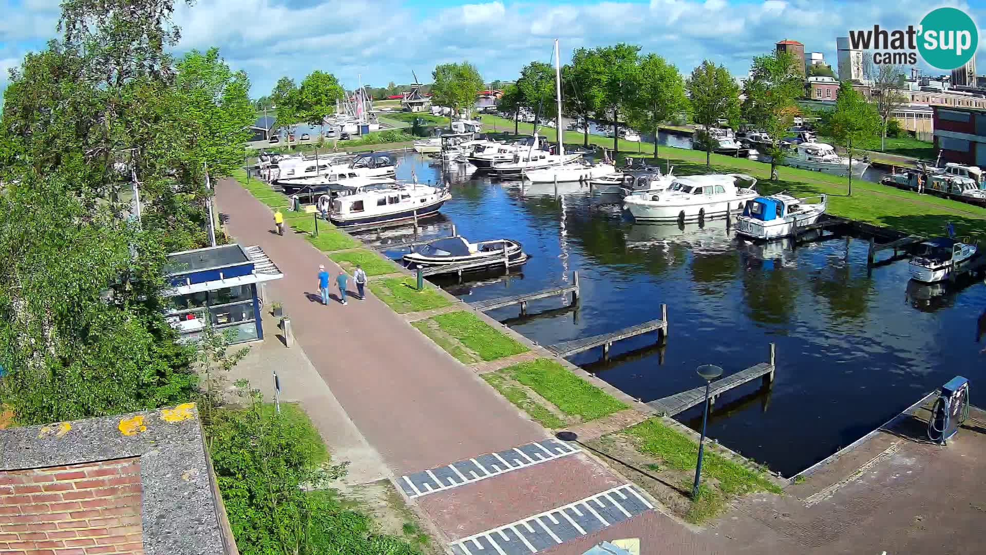 La marina di Joure livecam  – Vista del Mulino a vento