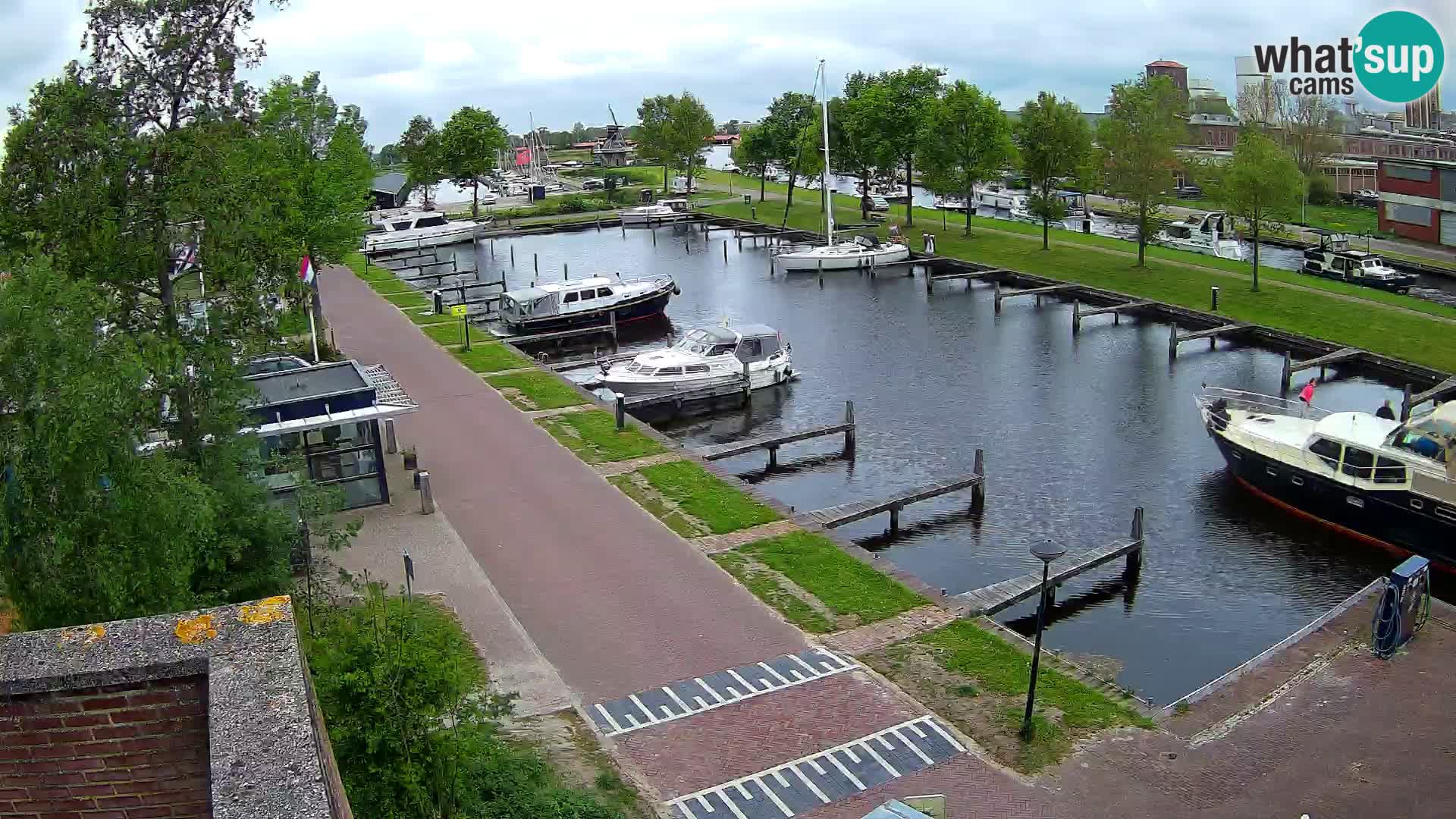 Le port de Joure webcam – vue du moulin à vent